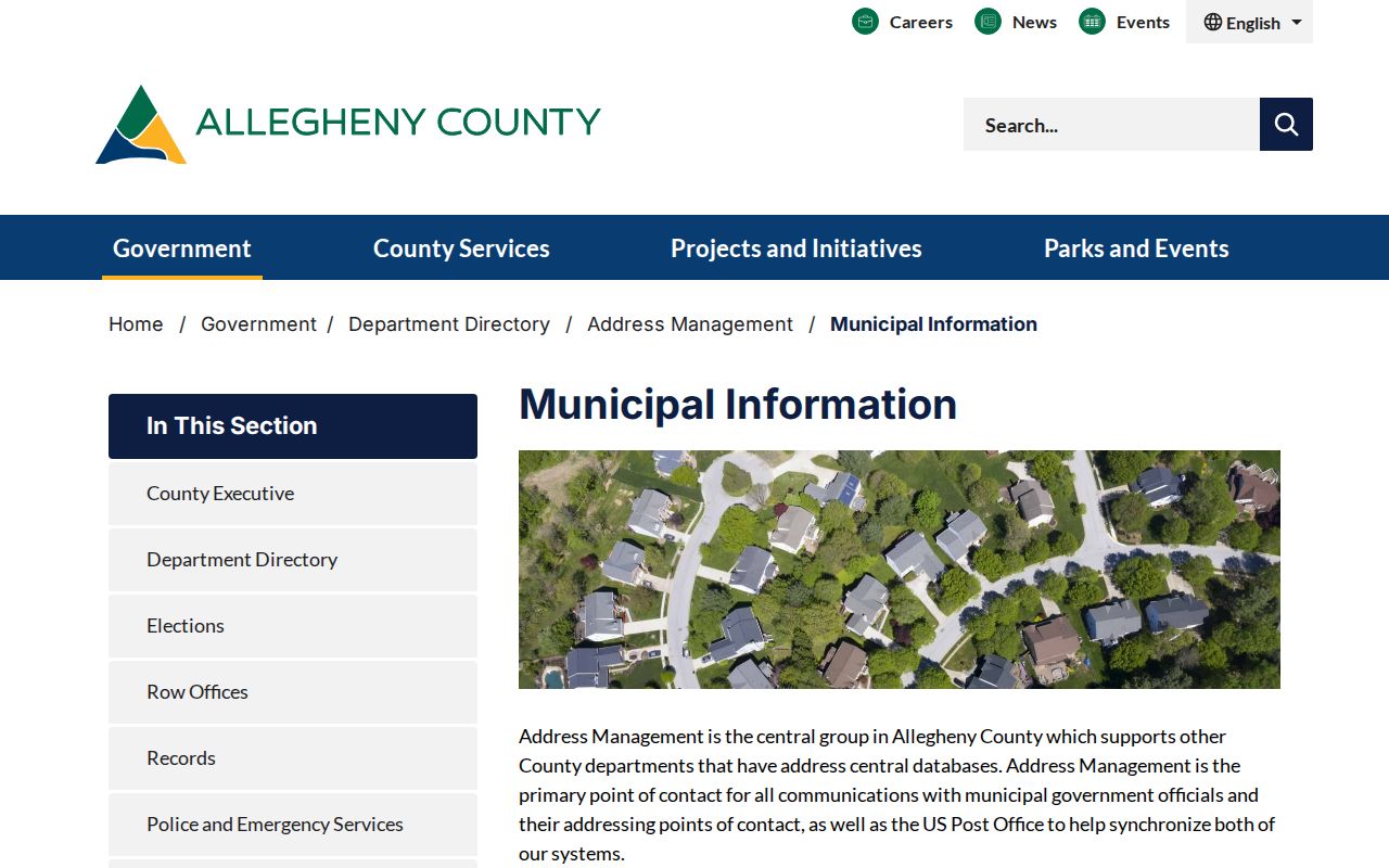 Allegheny County neighbors municipal information explanation
